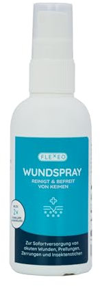 Wundspray ohne Alkohol (75 ml) | Made in Germany | Wundreinigungsspray für Erwachsene und Kinder - Reinigung von Wunden und leichten Verbrennungen, Wundheilspray, Wundreinungung, Wund Spray