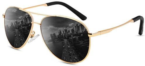 ANYLUV Sonnenbrille Herren Polarisiert, Pilotenbrille Sonnenbrille Damen Metallrahmen Klassische Retro Schutz Sunglasses