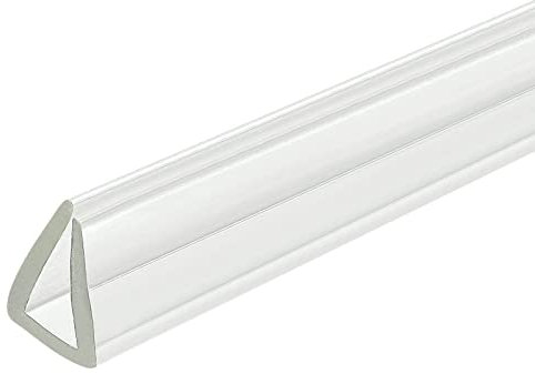 sourcing map U-Kanal-Kantenverkleidung, 2,5 m Länge, Gummischutz, Dichtungsstreifen, Kantenschutz, passend für 6–7 mm Kanten, 48,3 cm B x 6,5 cm H, transparent