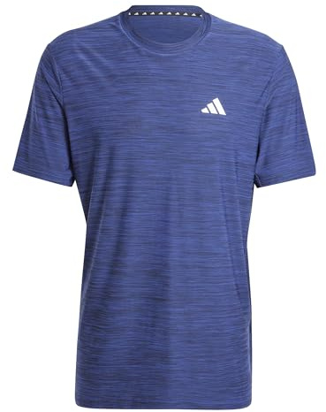 Adidas Hombre Train Essentials Stretch Training tee, Dark Blue/Black/White, M