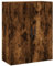 Annlera Hängeschrank Wandschrank aus Holzwerkstoff Beistellschrank Küchenschrank Schwebeschrank Badschrank Lagerschrank Vielseitiger Organizer Eleganten Design Räuchereiche 69,5x34x90 cm