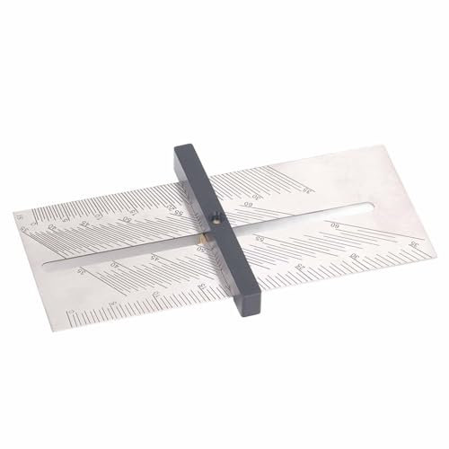 Adjustable Bevel,304 Stainless Steel, Multifunctional T Shaped Sliding Ruler, Woodworking Setting Tool with Protective Powder Coating Finish, for Dovetail Rods, Polygon Work