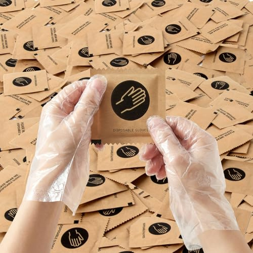 MAQIHAN Plastic Gloves Disposable- 280 PCS Food Prep Gloves for Cooking