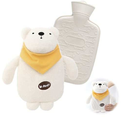 TMZELOA Bouillotte Eau Chaude, Bouteille Eau Chaude Bouillotte Regles Douloureuses Bouillote Antifuite Bouillotte Bebe Anti Colique Bouillotte Peluche pour Enfants et Adultes Bouillotte Chaude Chauffe