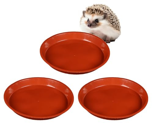 3Pcs Hedgehog Food And Water Bowls, Hedgehog Feeding Station With Low-Profile Design, 15.8 Cm Wide, 1.9 Cm Deep, Ideal For Outdoor Wildlife Gardens, Encourages Natural Foraging Behaviour