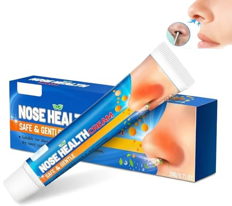 Crema Para El Cuidado Nasal, Crema Alérgica Nasal, Cremas para la Nariz Congestionada, Hidrata la piel seca alrededor de la nariz, 20g