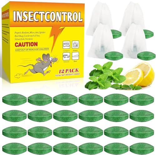 AURIXOEU 24 Pièces Boules Repulsif Rats Végétales, Anti Rongeur | Anti Rats & Souris, pour Chasser Les Souris de la Maison, du Garage, du Grenier, du Jardin et de la Remise