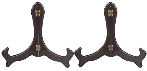 Tincogo 7 inch wood-like Easels Plate Stand Holder Display Stands -Set of 2