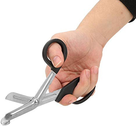 Keenso Cisaille de plongée, JD-918420 Technologie de plongée en Acier Inoxydable Ciseaux de plongée Corde d'évasion sous-Marine Cisaillement de Filet de pêche