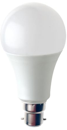 Velamp lampadina LED forma a goccia (A60) - Copertura opale - Attacco a baionetta (B22) Francia - Potenza 15W Equivalenti 100W - Luminosità 1521ln - Temperatura colore 4000K (luce naturale)