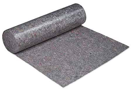 Relaxdays Malervlies, Abdeckvlies Rolle, 1 m x 50 m = 50m², rutschfest, wasserabweisend, 200g/m², Streichen, Umzug, grau