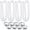 Mumisuto 4Pcs White PVC 1.5M Swimming Pool Replacement Hose with 8 Metal Clamps, Fits All Filter Pumps, 330-1000 GPH, 607, 637 Models, Above Ground Pools Accessory