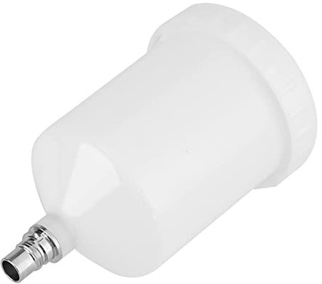 Brrnoo Spritzpistolenbecher, Farbpistolenbecher, Kunststoffbecher, Luft-Schwerkraft-Farbtopf, Gewindeanschluss für Spritzpistolen-Werkzeug, 600 Ml Fassungsvermögen