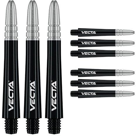 WINMAU Dart Shaft - Vecta Polycarbonate Dart Stems - 1 Set per Pack (3 Darts Shafts in Total) - Professional Darts Accessories - Available in Short, Intermediate And Medium