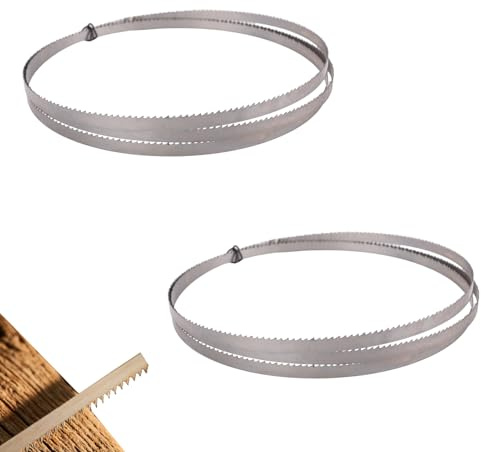 2 PCS Bandsaw Blade 1400mm x 1/4 x 10 TPI, Quality Band Saw Blade for Cutting Wood, Plastic, Acrylic, Softwoods, and Hardwoods, Fits 8 Band Saws