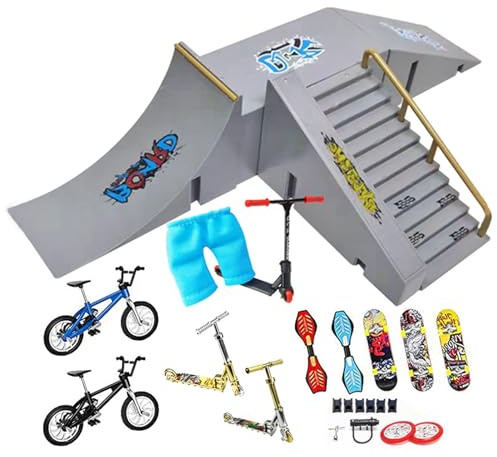 Generisch Skate Fingerboard Kit Park - Rampen Für Mini Skateboard Kinderspielzeug | Bewertbare Tragbare -Sets Akrobatikzubehör, Kreative -Struktur, Kindergeschenk