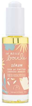 La Belle Boucle - Sérum Cheveux Bouclés, Frisés & Crépus - Soin de Finition 30ml - Anti-Frisottis, Anti-Fourches & Brillance - Huile de Jojoba, Lin & Camélia - 100% Naturel, Vegan
