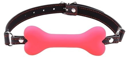 HTdangT Bavaglio In Silicone Per Osso Di Cane, Bocca, Con Palla, SM, Feticismo, Giocattolo Sessuale BDSM, Regolabile, Bondage, Gioco Ruolo