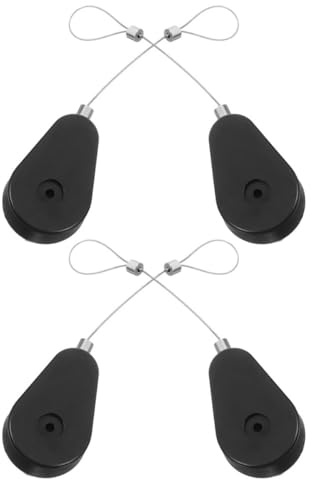 MERRYHAPY Set 4 Custodie Antifurto Retrattili Filo di Sicurezza in Acciaio Custodia Telescopica Porta Cavo Anti-Perdita da 1 Metro Protezione Antifurto per Dispositivi Elettronici e