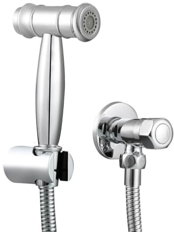 FQYEP Douchette Toilette WC Kit Complet En Acier Inoxydable Ensemble De Douchette De Bidet Mural Multifonction Mode Double,Chromé