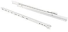 EMUCA - Guías correderas para cajones 800mm con extracción Parcial Color Blanco, Lote de 5 guías para cajones