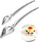 Voarge 2/Set Groß/Klein Bleistift Form Edelstahl Filter Löffel, Dekorierlöffel Set Edelstahl Dekorlöffel DIY Kuchen Schokolade Gebäck Dekorieren Bleistift Löffel Werkzeuge