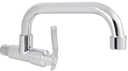 Rubinetto da cucina Rubinetto a muro singolo per acqua fredda a parete Rubinetto per lavello monocomando G1/2in Accessori per uso domestico(Type B 20cm)