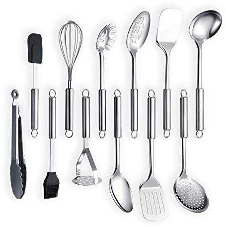 Berglander Utensile da cucina in acciaio inossidabile 12 pezzi, cucchiaio da cucina, utensili da cucina Utensile da cucina (12 pezzi)