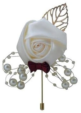 YJZQ Bräutigam Anstecknadel Brautn Corsage Boutonniere Künstlicheblume Hochzeit Boutonniere Handgefertigte Brosche Hochzeit Prom Bankett Blumendekor für Bräutigam Herren Braut Frauen