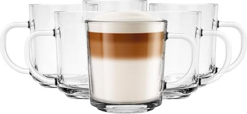Glasmark Krosno Conjunto De 6 Vasos De Agua Vasos De Café Vasos De Té Vasos De Capuchino 250Ml