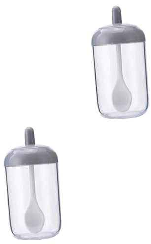 BESTonZON 2 Piezas Bote De Sal Tarro De Sal Tarro De Especias Tarro De Condimentos Contenedores Sellables Salero De Viaje Contenedores De Salsa Tazón De Dulces Familiar Viajar