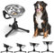 Vexong Erhöhter Hundenapf, Futterschale für Hunde,Edelstahl, Hundefutternapf, Wassernapf, höhenverstellbar, rutschfest, erhöhter Hundenapf, Set, Metallständer, (M)