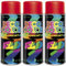 Deco Color 3er Sparpack Lackspray Neon ROT 400ml - fluoreszierender ACRYL - Sprühlack in leuchtenden Farben (3 Dosen 400ml Neon Rot)