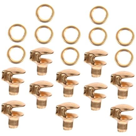SAFIGLE Hebillas Metálicas Doradas para Cordones de Zapatos, 10 Piezas, Fáciles de Instalar, Resistentes, para Reparación de Cordones y Uso Exterior