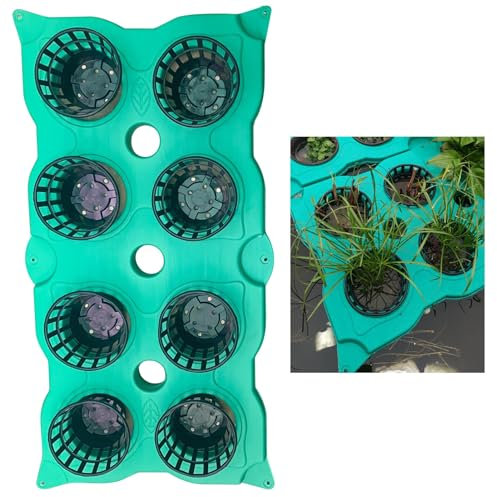 Pflanzkorb Teich Schwimmend Großer Schwimmender Teichpflanzkorb 100 x 50 cm, Aquaponics Schwimmender Blumentopf, Hydroponische Inselgärten, Künstliche Schwimmende Insel für Die Landschaft ( Color : Pl