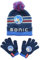 Paw Patrol Baby Jungen Beanie Mütze und Handschuhe Set Warme Kinder Wintermütze Chase Marshall Rubble Mütze Set für Kinder Gr. 52 54 (blau-sonic, 52)