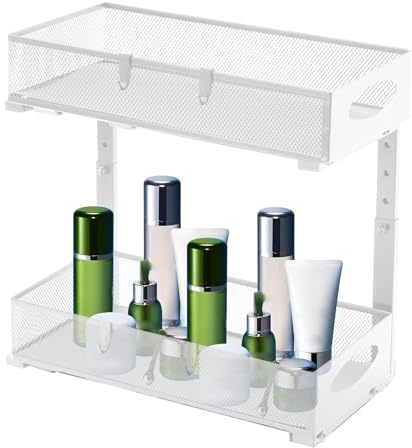 Under Sink Organizer, Sliding Storage Rack,19.69x15.67x8.07 Inch, Kitchen Cabinet Shelf, Pull Out Design for Detergent, Bathroom, Pantry, Laundry, Under, Cleaning Supply, Home, Garage,