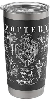 Pottery Lover Ceramic Artist Potter's Wheel Vintage Patent Stainless Steel Insulated Tumbler