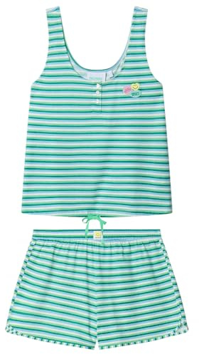 Straps Short Pant Pyjama Multilicense Good Vibes Green Print