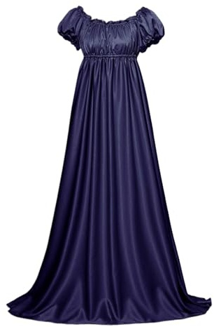Regency - Vestido para mujer, cintura imperio, estilo vintage de los años 1800, vestido victoriano, vestido de fiesta de té, vestido de baile, vestido de noche, vestido de fiesta de carnaval