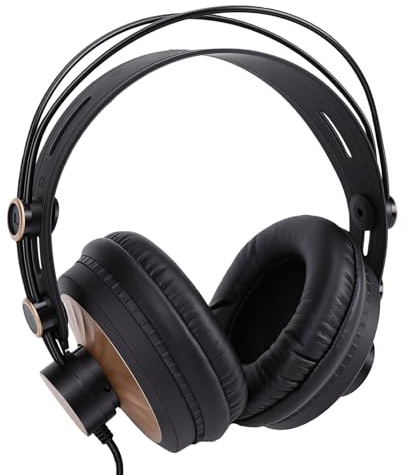 Aramox Wired Gaming Headset PVC PU Over Ear-hörlurar med 50 Mm HiFi-drivrutin 3,5 Mm Stereoljud 32 Ohm Closed Back Design för PC Gaming Music Studio DJ