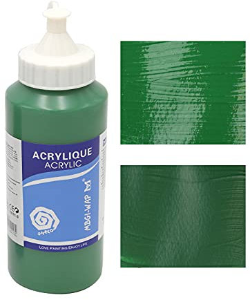 MAGI® Künstler-Acrylfarbe je 500 ml, in 24 feinen Farbtönen, freie Farbwahl, Acryl, Malfarbe im Dosiergebinde (17-grasgrün)