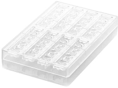 Silikomart | Goccia-B, Tritan Chocolate Mould, 8 Cavities, Pack of 10 Moulds, Size 120 x 25 mm h 16 mm Volume 8 x 30 ml Tot. 240 ml