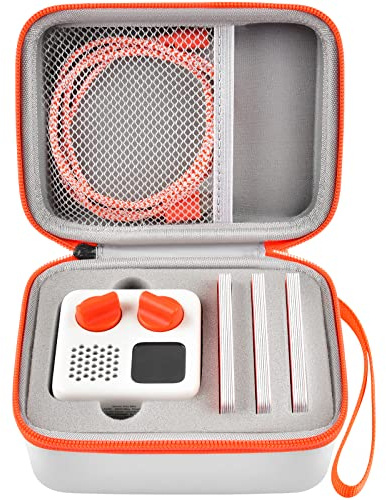casmilee Funda de viaje compatible con Yoto Mini – reproductor de audio y música para niños, bolsa de soporte para altavoces infantiles, tarjetas de audiolibros, White, M, Almacenamiento