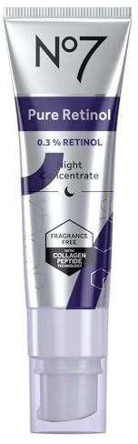 No7 Reines Retinol (0,3% Retinol) Nachtkonzentrat 30 ml (1 Stück) – parfümfrei