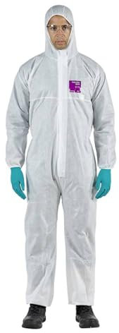 Ansell WH15S-00138-03 AlphaTec® 1500 - Modell 138 Chemikalienschutz, Weiß, M Kleider-Größe: M Weiß