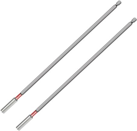 ColumPRO 2PCS 12inch Magnetic Drill Bit Extension Holder for Impact Driver,1/4 Hex Shank S2 Steel Magnetic Screwdriver Extension,Drill Bit Extender