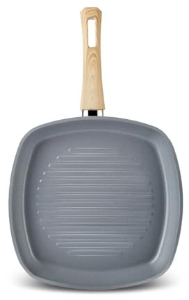 KARACA SWISS CRYSTAL 28 cm grillpanna Cream – non-stick-grillpanna för matlagning, snygg och hållbar