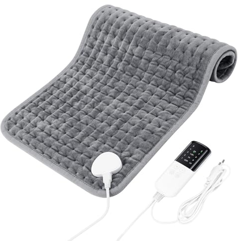 Heizkissen, Elektrische Wärmedecke mit Abschaltautomatik, Maschinenwaschbar, 10 Heizstufen zur Schmerzlinderung, Wärmekissen für Rücken Nacken Schulter Bauch