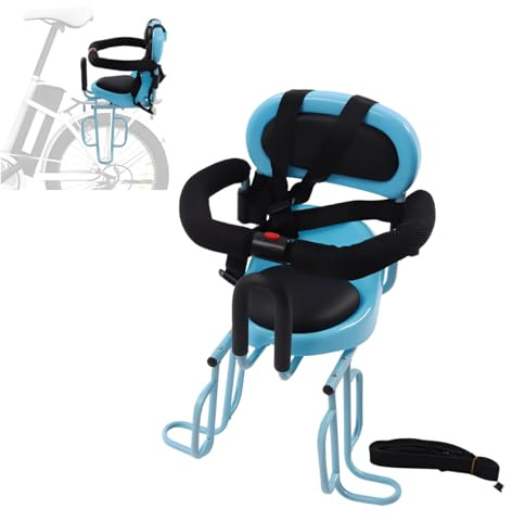 Armanyya Siège de vélo pour enfant, siège arrière pour vélo d'enfant, dispositif de protection en forme de U, sangle réglable sur quatre positions, capacité de charge 35 kg, design amovible pour les